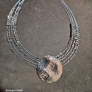 beaded with wire necklace